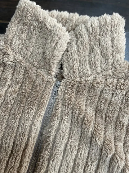 2025, Herbst und Winter, neue Mode, Damenpullover, Mäntel, Übergröße, Fleece-Strickjacke, kurzer Kragen, Tops, Damenbekleidung.