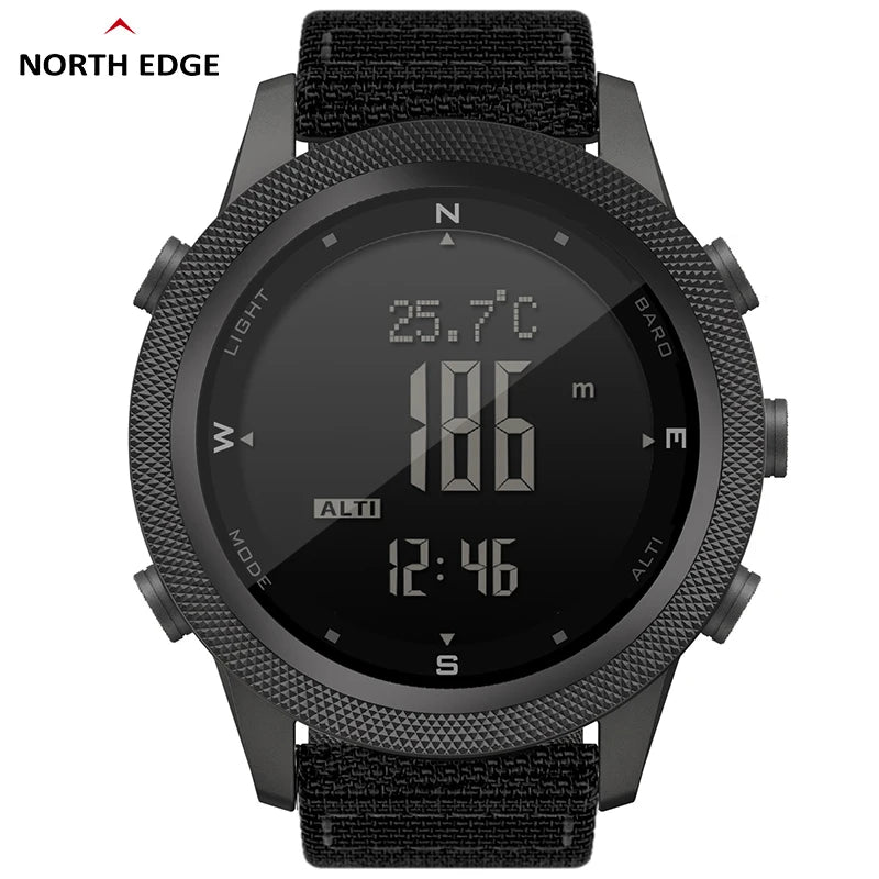 NORTH EDGE APACHE-46 Men Digital Watch Outdoor Sports Running Swimming Outdoor Sport Watches Altimeter Barometer Compass WR50M.