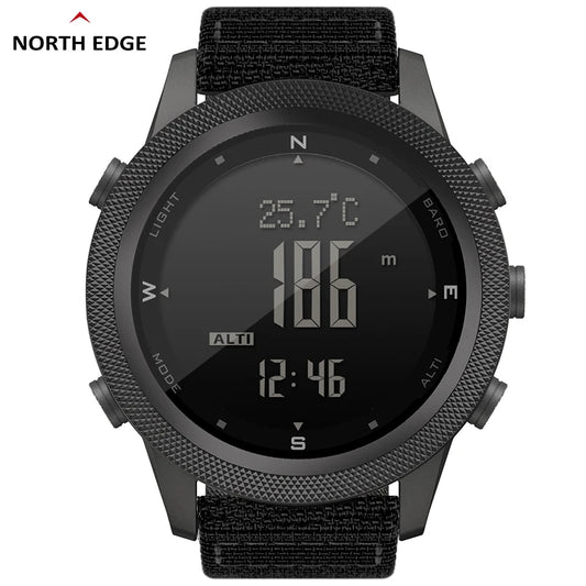 NORTH EDGE APACHE-46 Men Digital Watch Outdoor Sports Running Swimming Outdoor Sport Watches Altimeter Barometer Compass WR50M.