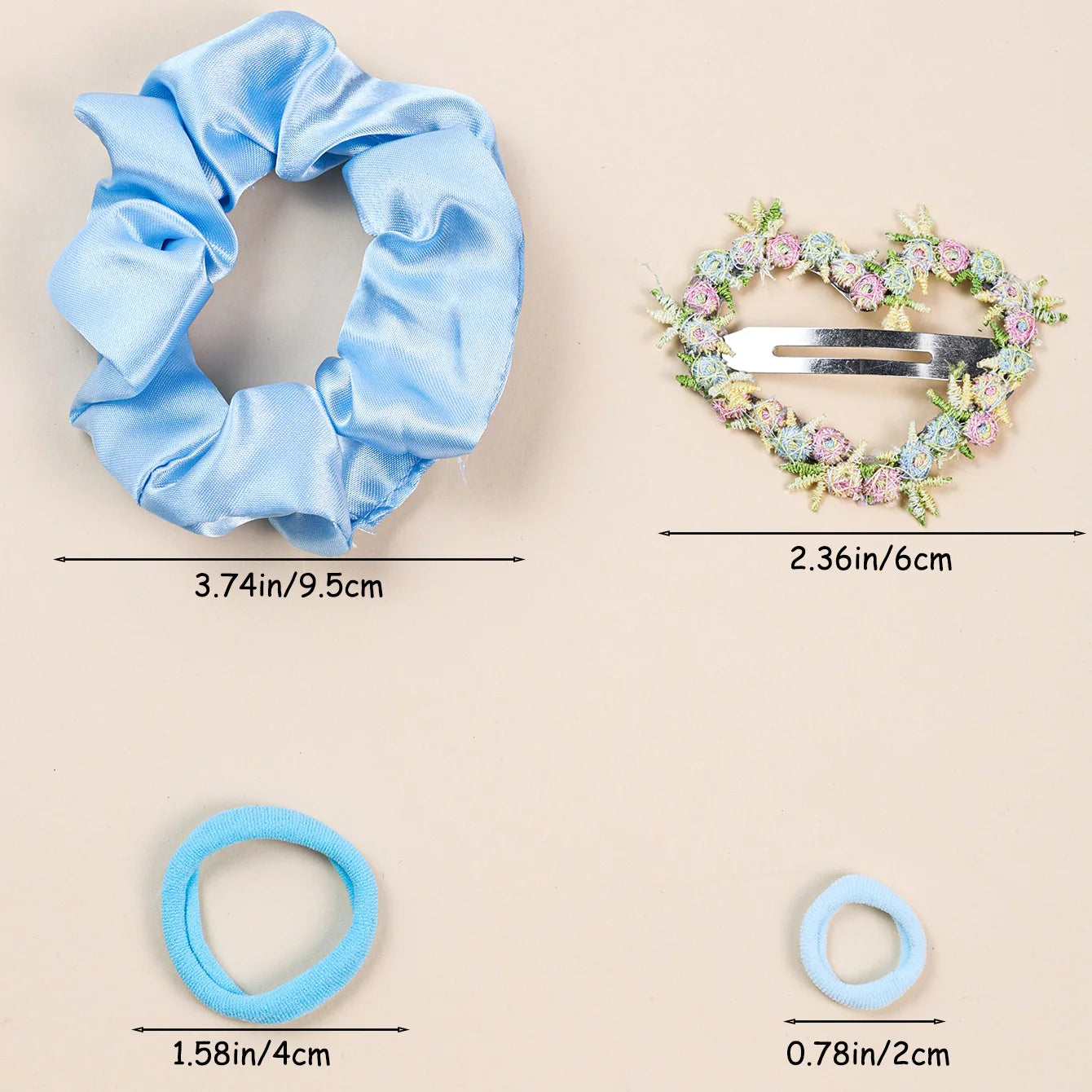 165Pcs Hair Accessories Set for Women Scrunchies Ponytail Holders Fresh Floral Hair Clips Elastic Hair Ties.