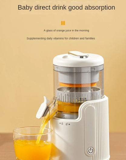 Rechargeable Electric Citrus Juicer Orange Juice Machine Extra Large Caliber Residue Separation.