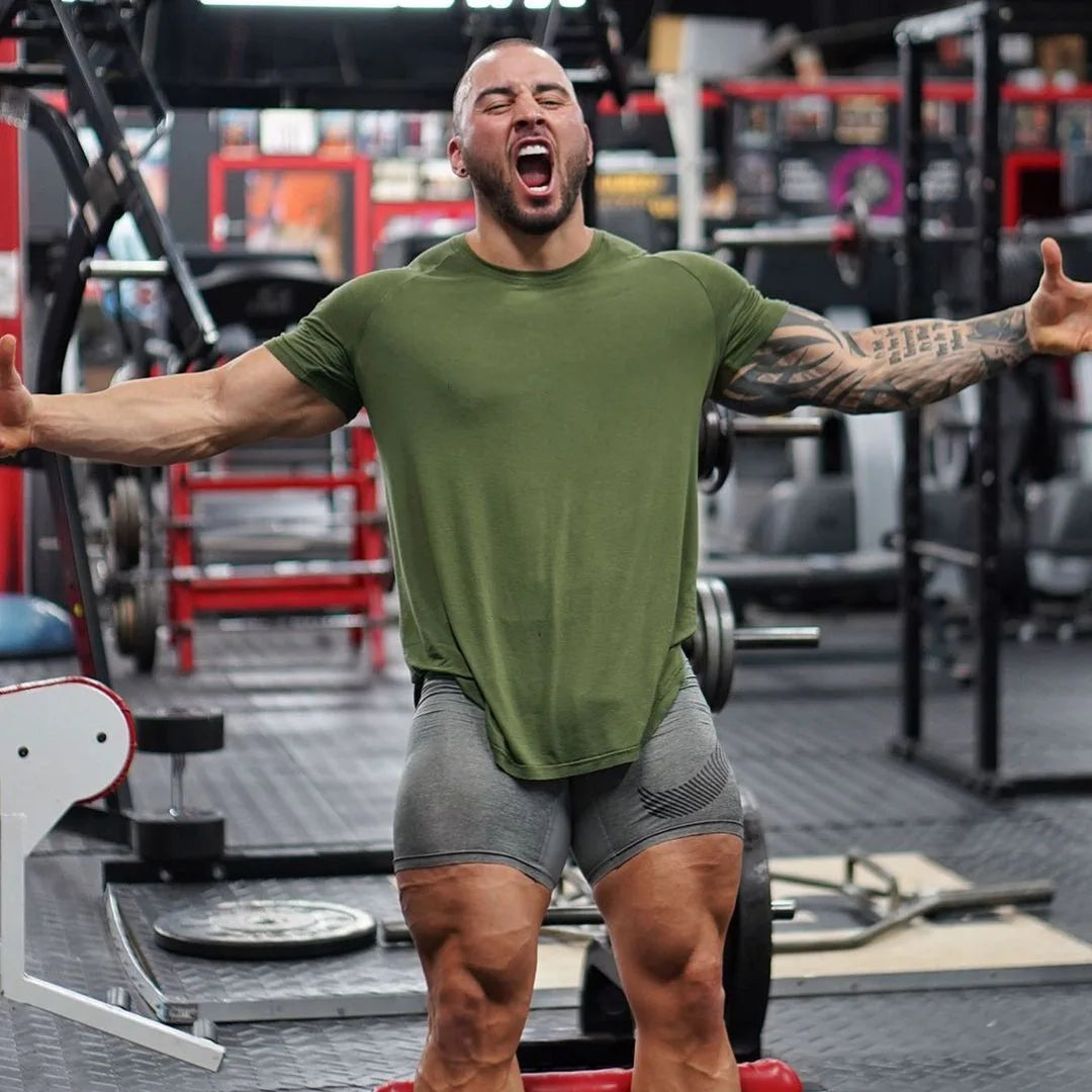 New Fashion Men's Summer Casual Comfortable Tight-Fitting T-Shirt Sports Gym Sportswear Quick-Drying Breathable T Shirt M-3XL