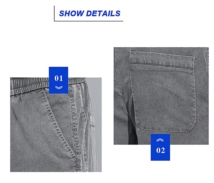 2024 Spring/Summer New Soft Lyocell Fabric Men's Jeans Thin Loose Straight Leg PantsDrawstring Elastic Waist Korean casual pants.