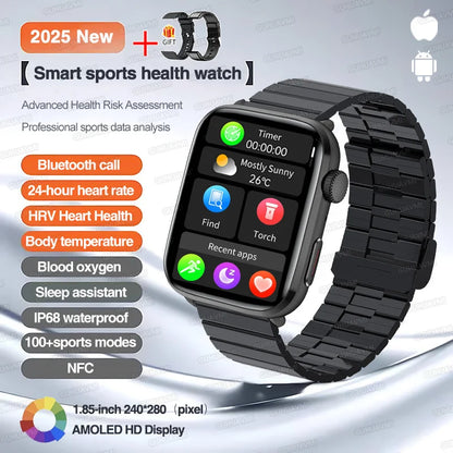 2025 New Iatrology Grade Smart Watch Women Blood pressure Blood oxygen Fat Heart Rate Menstrual Tracking BT Call Bracelet Ladies
