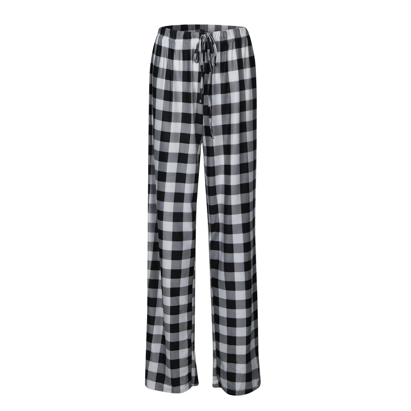 Frauen Weihnachten Pyjama Hosen Herbst Winter Plaid Gedruckt Hosen Mode Lässig Breite Bein Hosen Kleidung Streetwear.