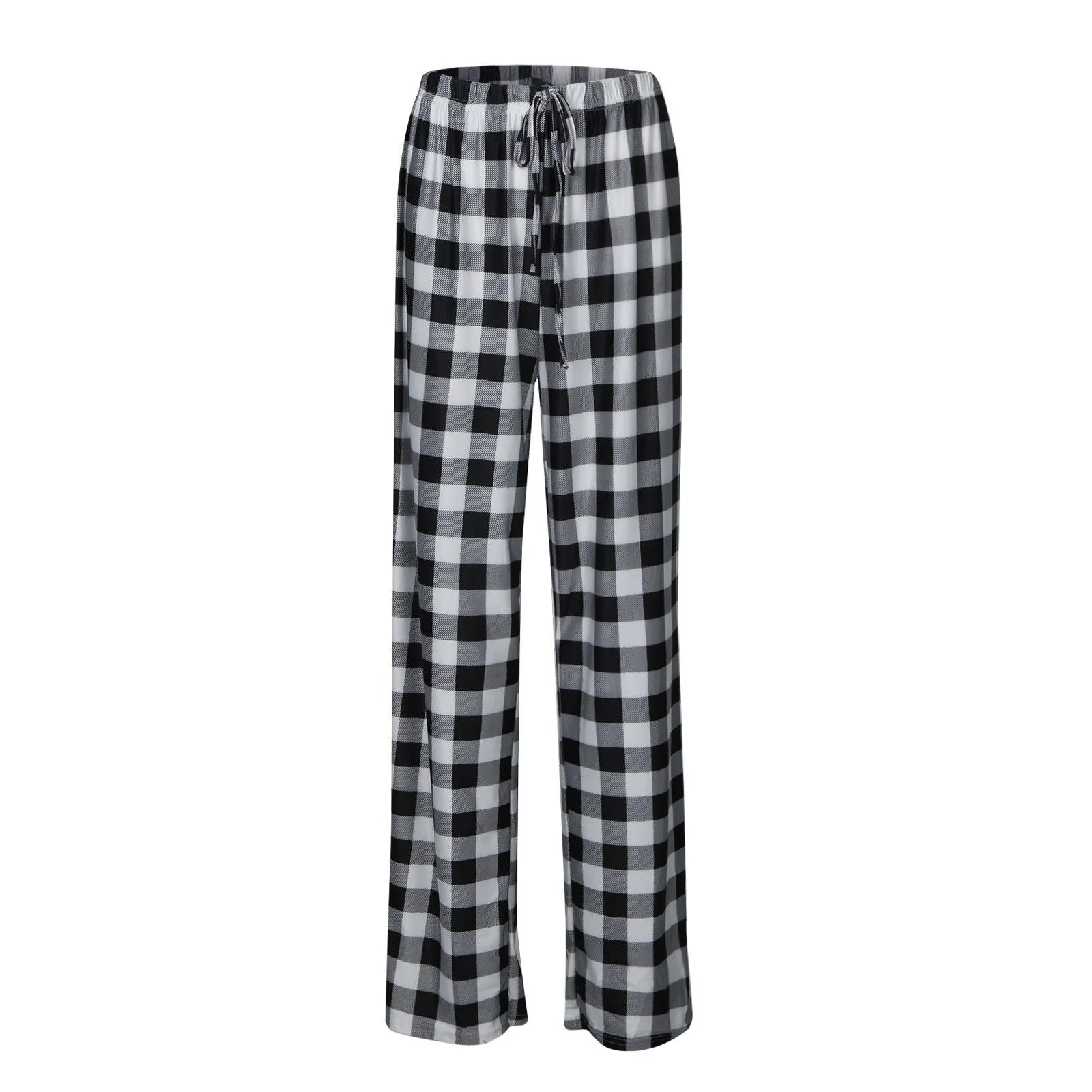 Frauen Weihnachten Pyjama Hosen Herbst Winter Plaid Gedruckt Hosen Mode Lässig Breite Bein Hosen Kleidung Streetwear.