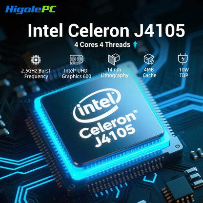 Higole PC Stick Fanless Mini PC Intel J4105 Windows 11 WiFi5 4/8GB 64/128/256GB Laptop Desktop PC 4K TV Stick PC Mini Computers.