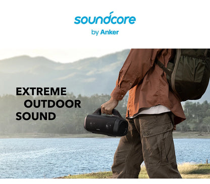 Anker Soundcore Motion Boom Outdoor Bluetooth loudspeaker with Titanium Audio drivers BassUp Technology IPX7 Water Protection 24-S.