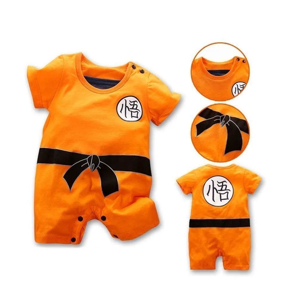 Baby Sommer kurz ärmel ige Baumwolle Anime Overall Jungen Mädchen Rollenspiel Kostüme Baby Kurzarm Body suits Kinder Stram pler.