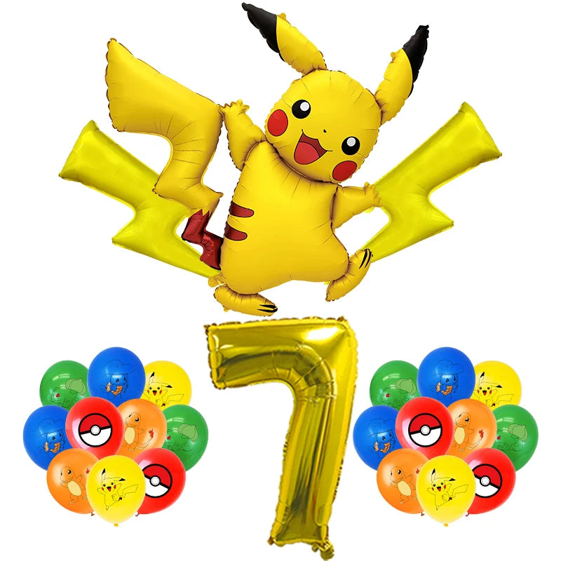 Pokemon Geburtstag Party Dekoration Neue Ligntning Pikachu Ballon Kid Event Liefert Einweg Geschirr Banner Hintergrund Platte