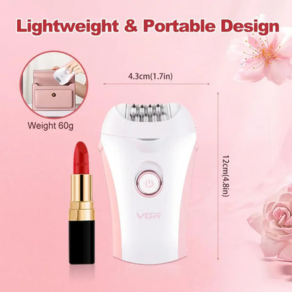 VGR Hair Remover Professional Epilator Electric Leg Body Rechargeable Underarms Portable Two Speeds Epilator for Women V-705.