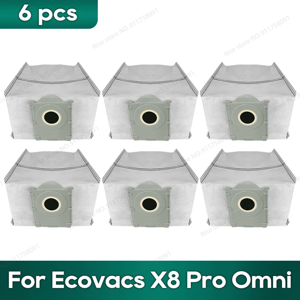 Compatible for Ecovacs X8 Pro Omni Accessories Main Side Brush Hepa Filter Rag Dust Bag Replacement Parts