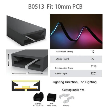 IP67 Waterproof Flexible LED Neon Silicone Light Tube For WS2812B WS2811 WS2815 5050 COB RGB Light Strip Ourdoor Decoration.