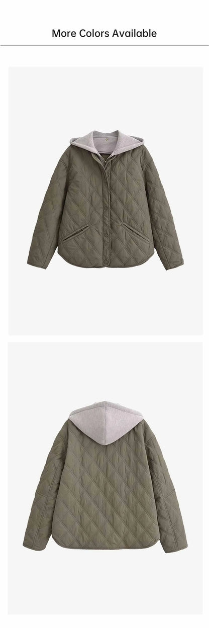 Unizera 2024 Herbst/Winter neues Produkt Mode lässig Damen Rundhals ausschnitt lose Langarm Kapuzen jacke Top.