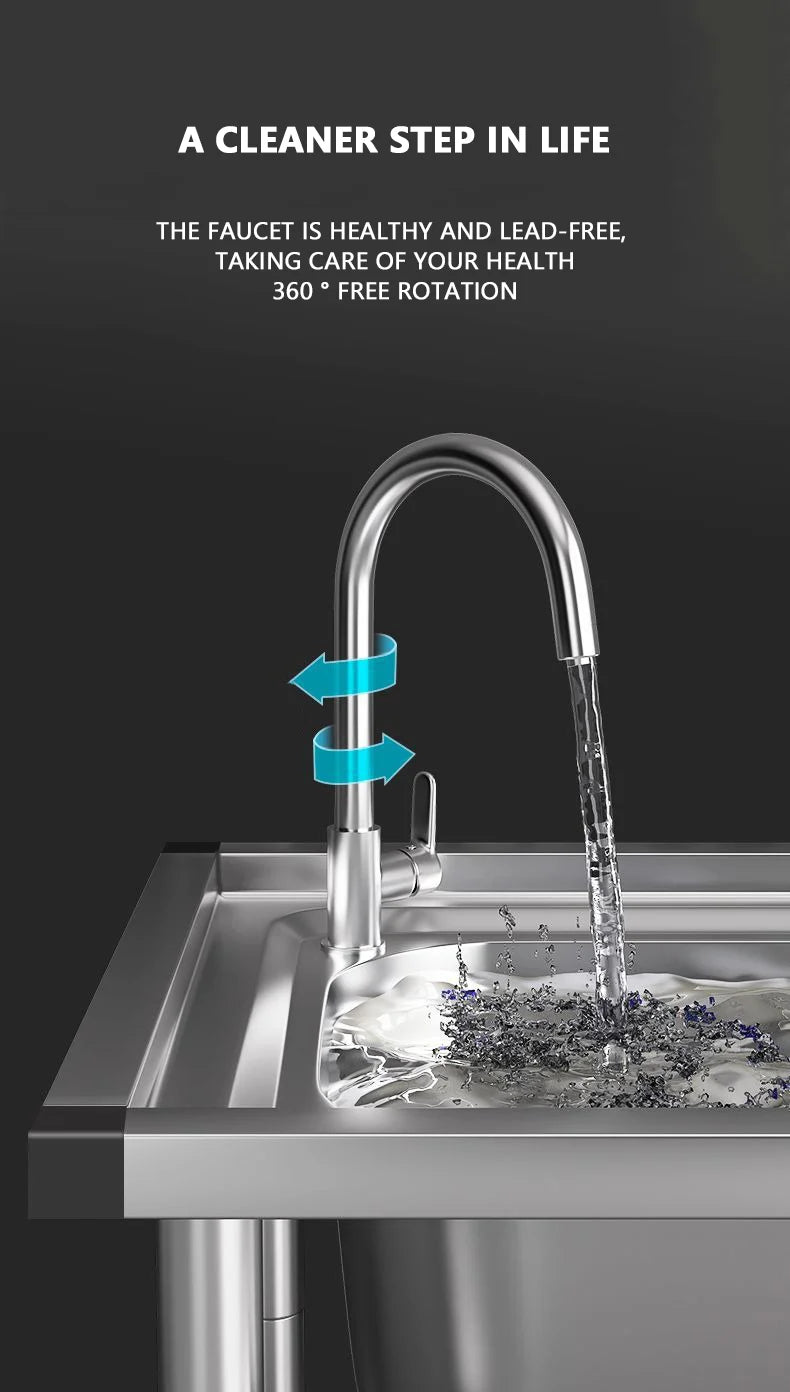 Wash Basin 304 Stainless Steel Sink with Bracket Single/double Sink Wash Basin For Kitchen, Garage, Laundry and Basement