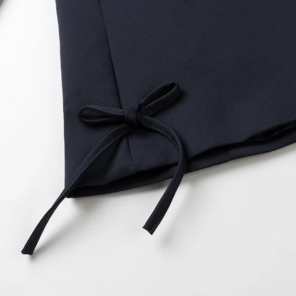 ZBZA frauen Bogen Quaste Anzug Lose Revers einreiher Tasche Einfarbig Pendler Jacke Frühling Sommer Neue Weibliche Chic mantel.