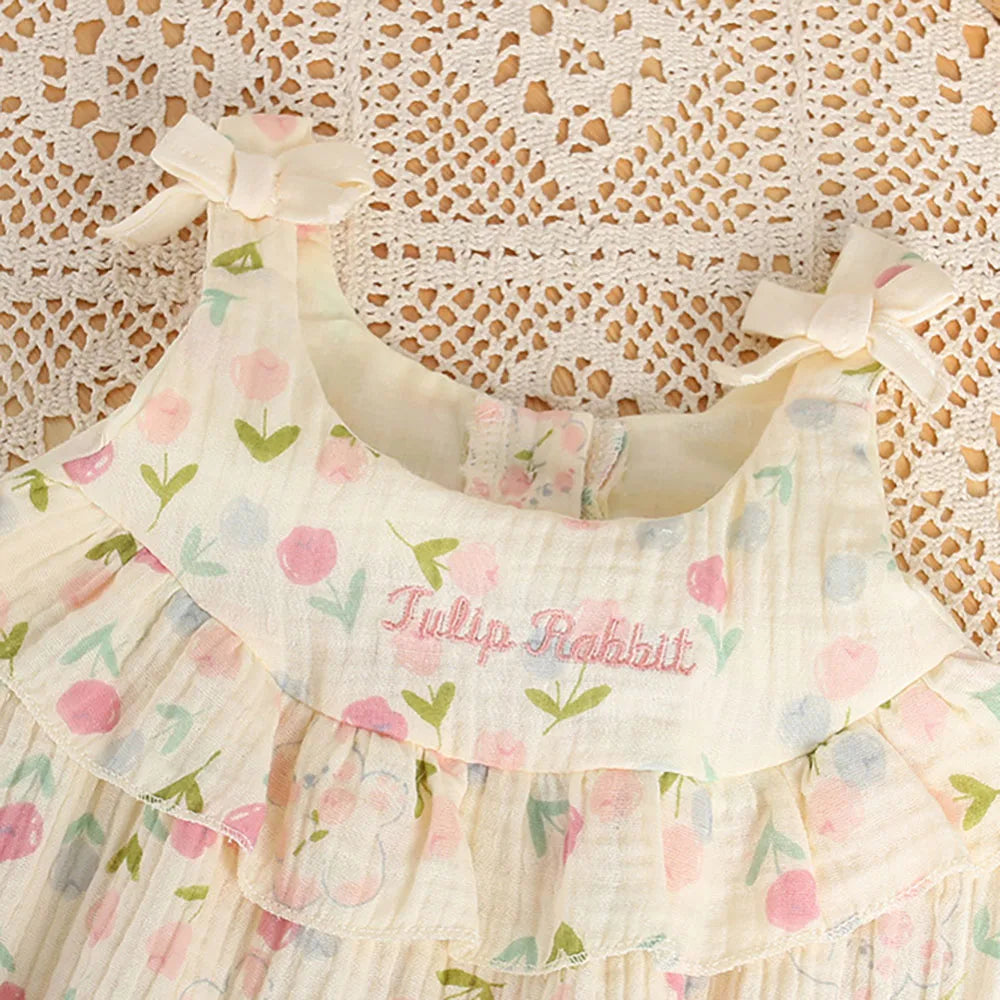 Milan cel 0-2 y Baby Mädchen Kleidung Rüschen Leibchen einteilige Tulpe Kaninchen Säugling Mädchen Overalls Kleinkind Bodysuit mit Hut.