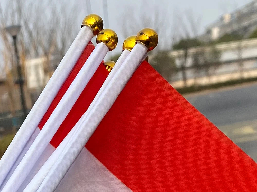 xvggdg  100pcs 14 * 21cm  plastic Stick Kurdish hand flag   waving  National   Kurdistan   banner.