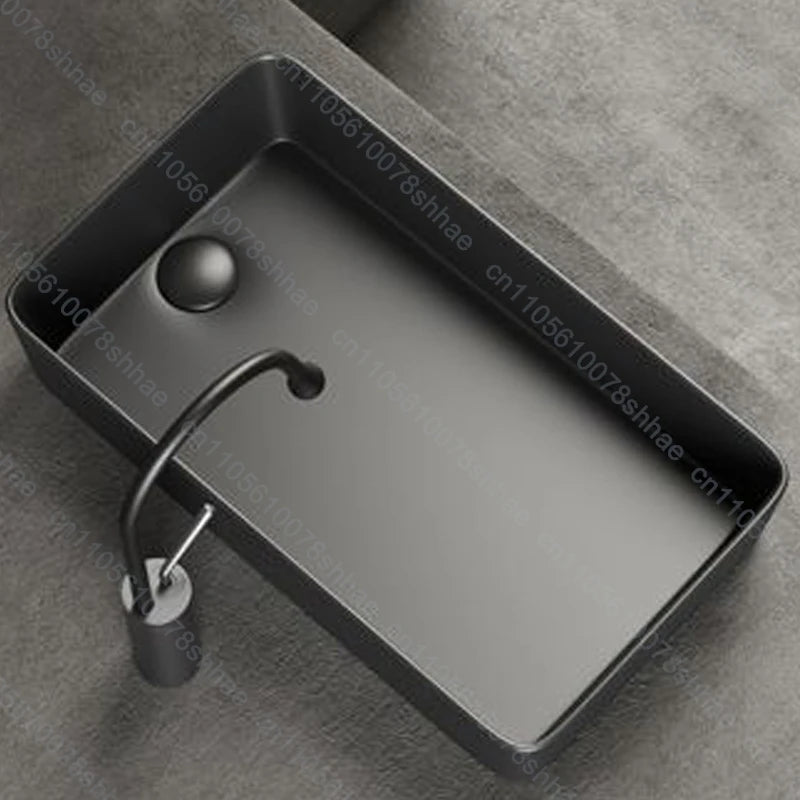 Luxuriöses Keramikgefäßwaschbecken, quadratisches Badezimmerwaschbecken, Arbeitsplatte, Kunstwaschbecken für Waschtischplatte, Keramik-Badezimmerwaschbecken für den Heimgebrauch