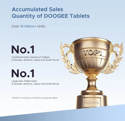 DOOGEE Tab G6 2 IN 1 Smart Tablet PC 11'' Screen Android 15 30GB RAM(6+24) 256GB ROM 8000mAh Battery Dual Speakers Widevine L1.