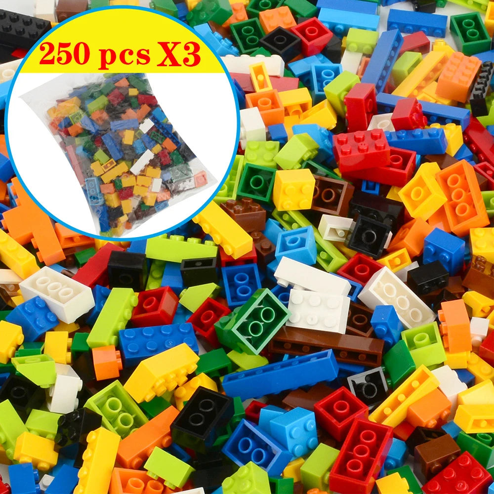 250/500/700 1000 Pcs Pieces Replacement Parts DIY Classic Brick Blocks Building Xmas Gift Creative Moc Sets City Brinquedos