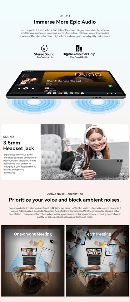 Teclast P30T Set 10" Tablet Android 14 Max 12Gb Ram 128Gb Rom T606 8-Core All-In-One Keyboard/Case/Mouse/Stylus/Headphone/Stand.