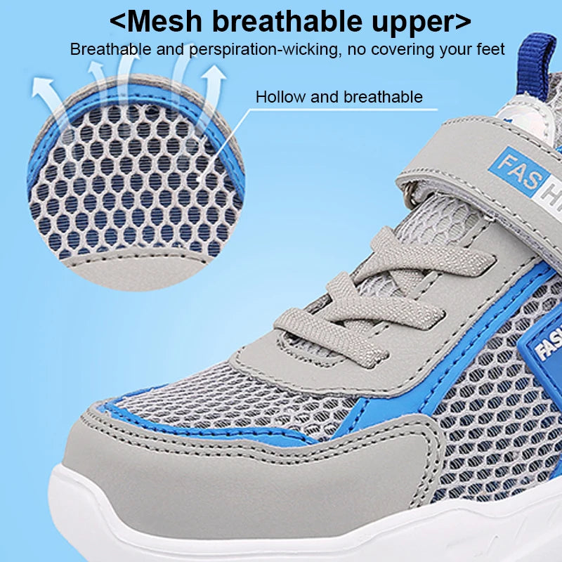 4 Color Kids' Breathable Mesh Sneakers Non-Slip School Sports Shoes for Boys Girls Lightweight Casual Walking Shoes.