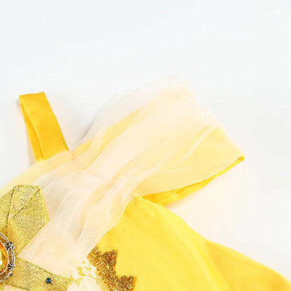 Belle Cosplay Prinzessin Kleid Mädchen Geburtstag Charme Kostüm Kinder Karneval Party Bühne Leistung Vestido Kinder Disguise Kleid.