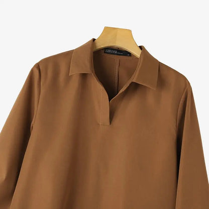 Zanzea Mode Frühling Revers Hals 3/4 Ärmel solide Kaftan Sommerkleid elegante Frauen langes Hemd Kleid Robe Femme Arbeit Party Vestido.