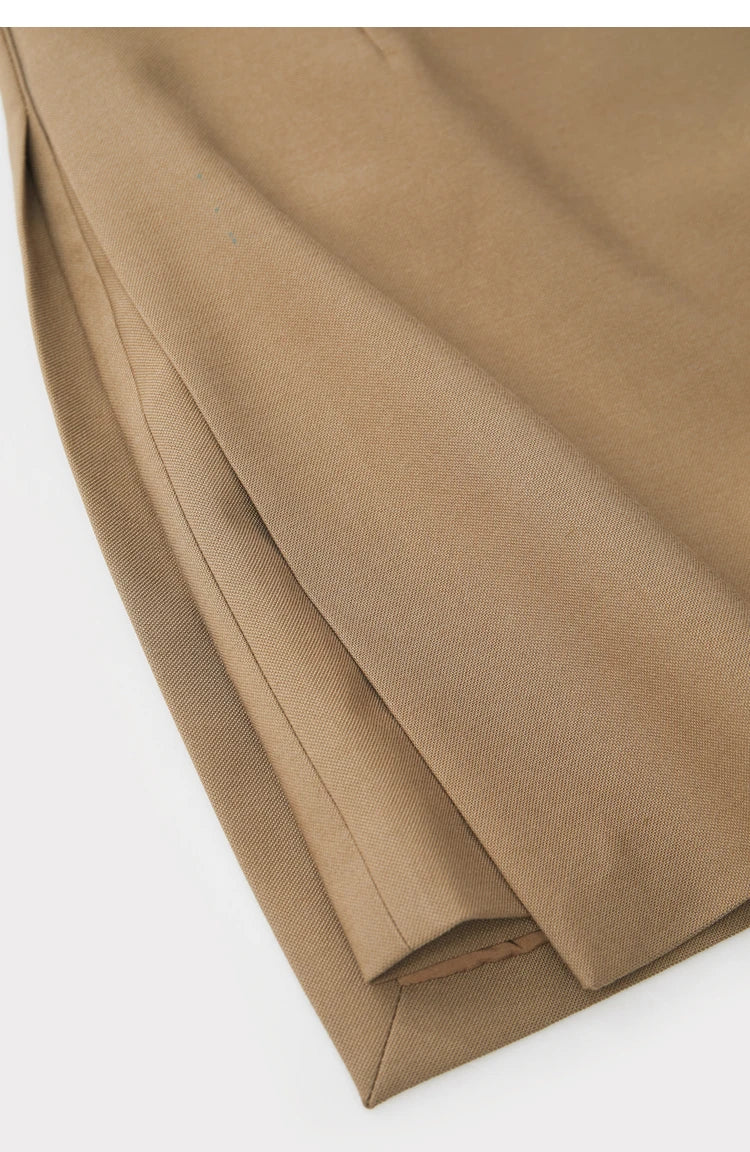 AMII Minimalism Casual Shorts Skirts Women High Rase 2024 Autumn New Fashion Commuter Lady Straight Blazer A-Line Skirt 12343035