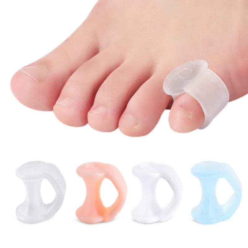 2pcs=1pair Separator Finger Feet Care Protector Silicone Toe Orthopedic Products Bunion Corrector Hallux Valgus For Pedicure.