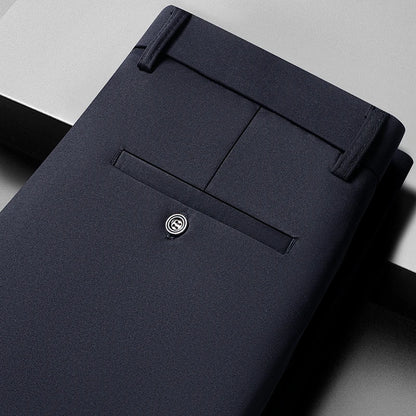 29-42 Men's Summer Pants Thin Straight Stretch Casual Pants with No Trace No Ironing Fabric Silky and Cool Feeling