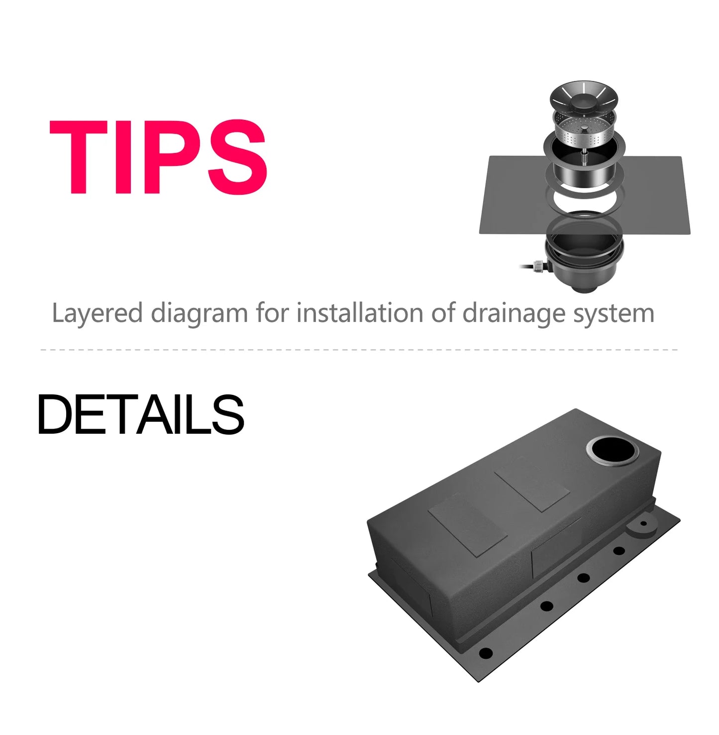 ASRAS large kitchen stainless steel nano sink with built-in waterfall faucet and large drainage outlet design