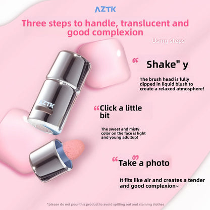 AZTK Liquid Blush Highlighter Contour Stick - Creamy Matte Natural Flush,Face Sculpting & Lifting Effect,Long Lasting Cheek Tint.