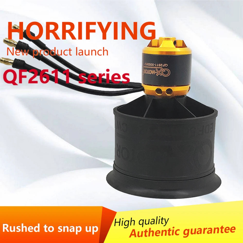 QX-MOTOR 50mm EDF Ducted fan 12 blades CW CCW QF2611 3300/4000/4600/5000KV Brushless motor For FMS freewing RC toy.