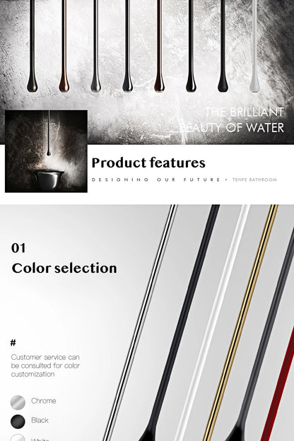 Luxuriöser Badezimmer-Wasserhahn aus gebürstetem Goldmessing im Deckendesign mit doppelter Steuerung von Hot & Cold-Waschtischarmaturen. Einfacher und anpassbarer Wasserhahn