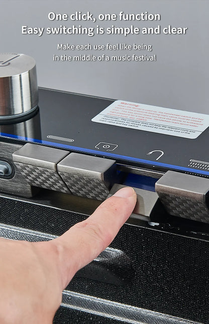 Wasserfall-Küchenspüle aus Edelstahl 304, großes Einzelschlitz-Wasserhahn-Set mit integrierter Digitalanzeige, Seifenspender, Tassenwascher