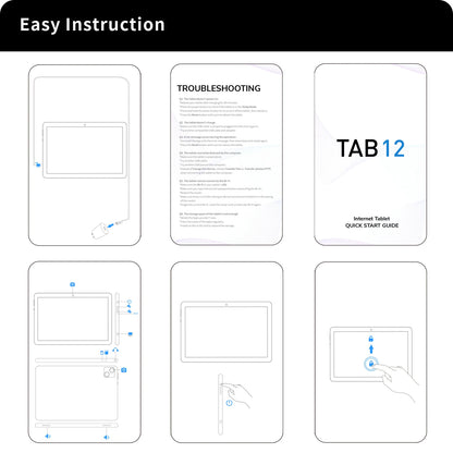 VASOUN Android 14 Tablet 10.1", 12GB(6+6 Expand) RAM, 128GB ROM, Octa Core, Dual SIM 4G Unlocked With 2.4G/5G WiFi GPS.