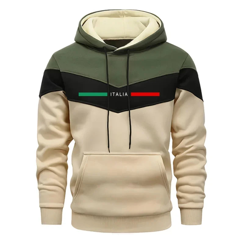 Autumn Winter Men Sporty Jogger Set Hoodies Sweatshirt Casual Urban Fashion Tracksuit Hooded Sweatpants Italy Printed Outfits.