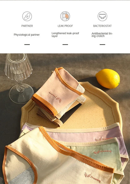 Menstrual Period Panties Women Cotton Plus Size Leakproof Period Underpants Breathable Female Waterproof Menstruation Breifs.