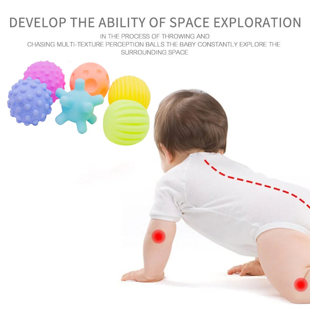 6PCS Textured Balls for Baby Sensory Play 6-12 Months, Activity Multi Soft Ball, Montessori Shower Toys for Toddlers 1-3 Years.