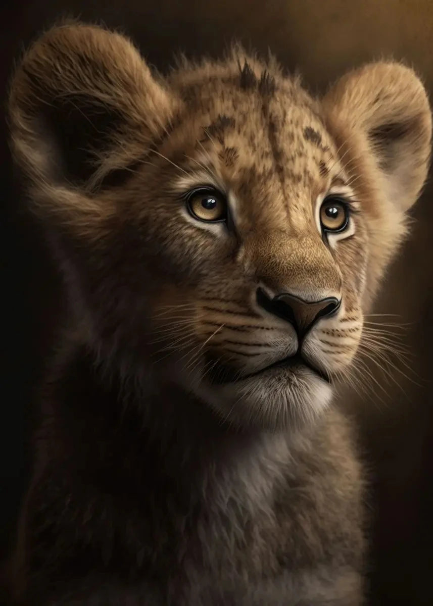 Classic Animal Aesthetics Wall Art Pictures Wild Lion Tiger and Cub Posters and Prints Canvas Painting Home Bedroom Decor Gifts.