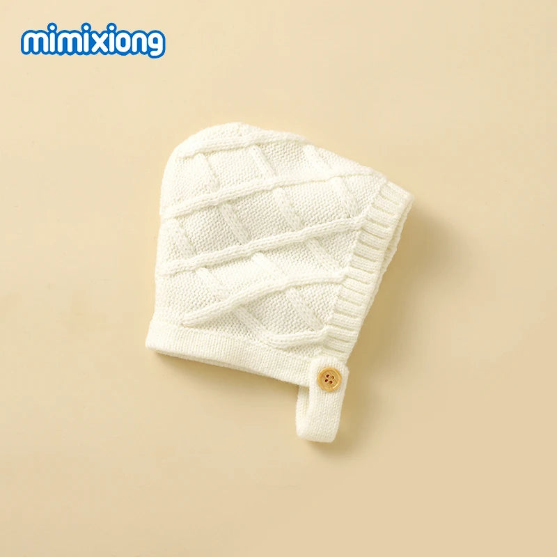 White Baby Girl Rompers Clothes Winter Long Sleeve Knitted Newborn Infant Boy Jumpsuits Hats Outfits Sets 0-18m Toddler Playsuit