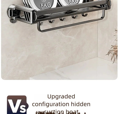 Versteckter Aufbewahrungsregal mit Saugnapf, Aufbewahrungskorb für Badezimmer und Toilette, lochfreie Wandaufbewahrung für Toilettenspüle