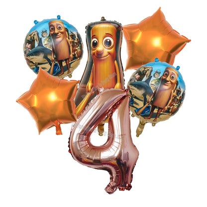 Italienisches Brainrot-Ballon-Set, Babyparty-Party-Ballon, Tralalero Tralala TungTungTungSahur-Luftballons, Dekoration, fotografische Requisite.