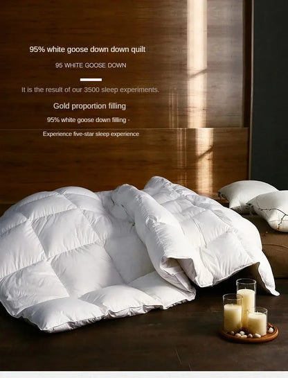 Down duvet 95 white goose down five-star hotel warm double single duvet core goose down duvet.