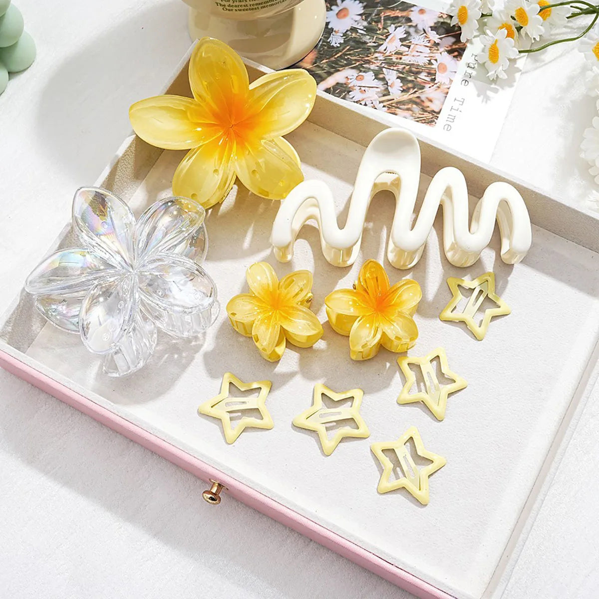 Hair Accessories Hair Clips Colorful Set Series Shark Clips 10 Pieces Set Egg Flower Grab Clips Headwear.
