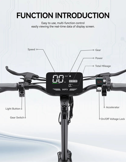 OOTD T10 Electric Scooter 500W Motor 48V13AH Battery Off-Road E-Scooter Adult 11 Inch Foldable City commuting  Electric Scooter.