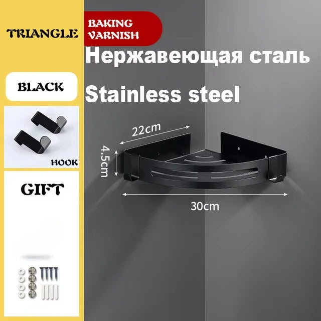 1/2/3 Schichten Eckduschregal Badezimmer Shampoo Duschregal Halter 304 Edelstahl Schlagfrei Küchenstativ Eckständer