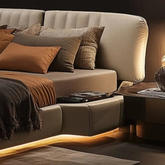 Elegantes, multifunktionales Kingsize-Bett, luxuriöses Design, ultimativer Komfort, Transformation im Schlafzimmer zur entspannenden Oase-Dekoration